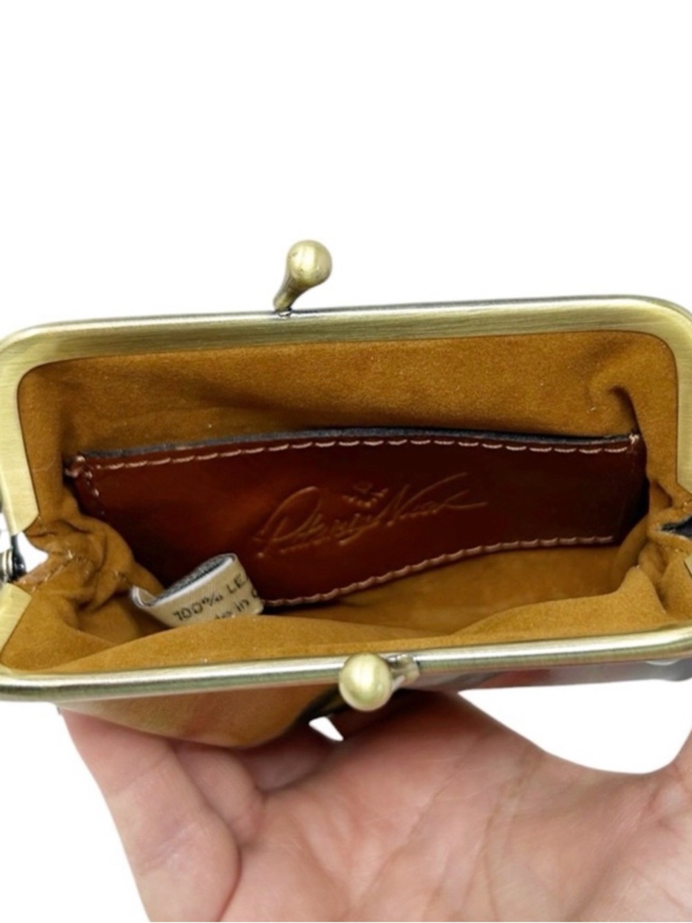 Patricia Nash NWT Multicolor Floral Leather Coin Pouch Keychain - Picture 3 of 11